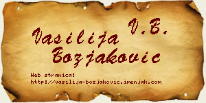 Vasilija Božjaković vizit kartica